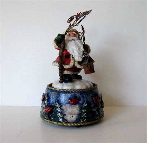 italian metal santa claus music box|Santa Music Boxes .